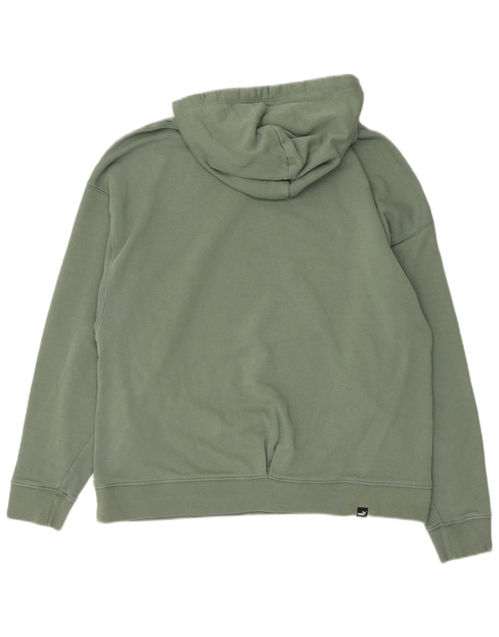 Puma Pull à capuche pour femme UK 16 Large Vert Coton