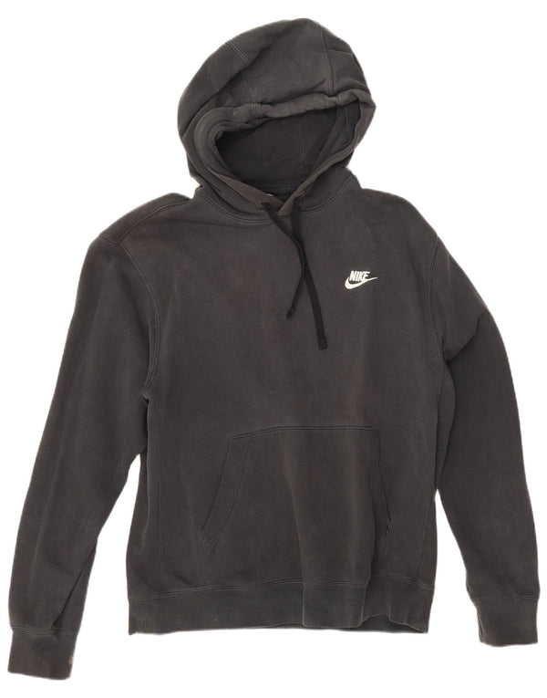 Nike Pull à capuche surdimensionné pour femme UK 14 en coton noir moyen
