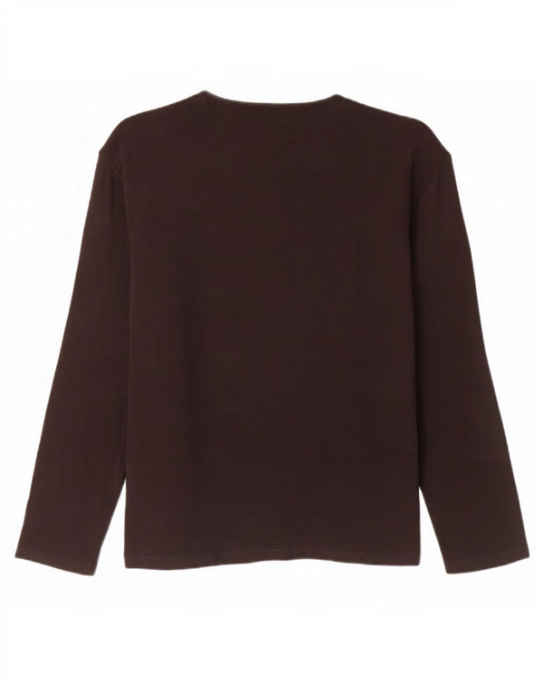 Armani Jeans Haut à manches longues pour femme UK 18 XL Coton noir