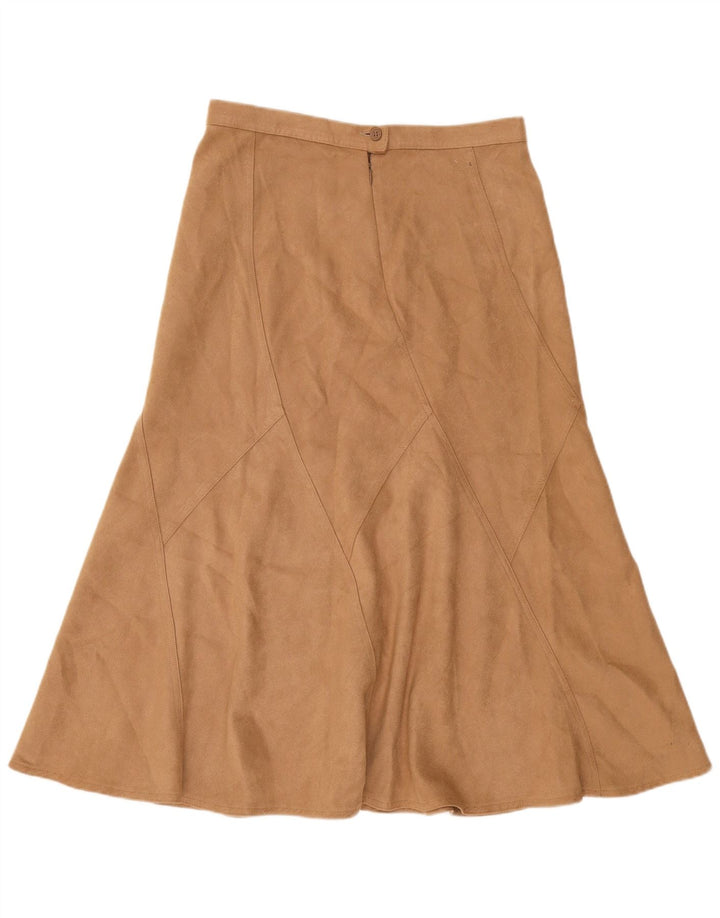 Marks & Spencer Jupe trapèze pour femme UK 12 Medium W32 Beige Polyester