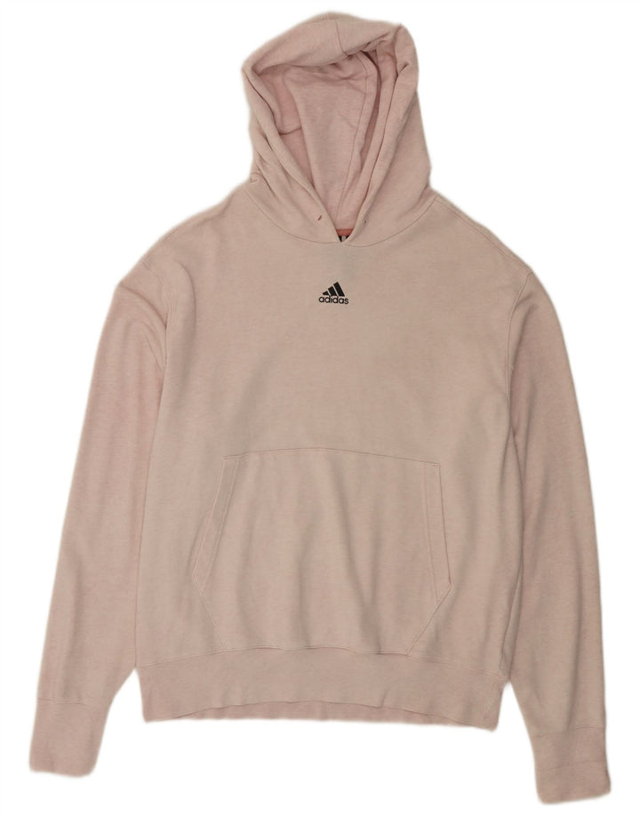 ADIDAS Pull à capuche pour homme Grand coton rose
