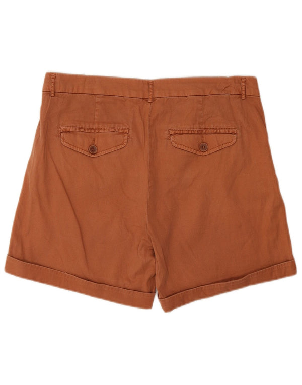 Benetton Short Chino Femme UK 10 Small W30 Coton Marron