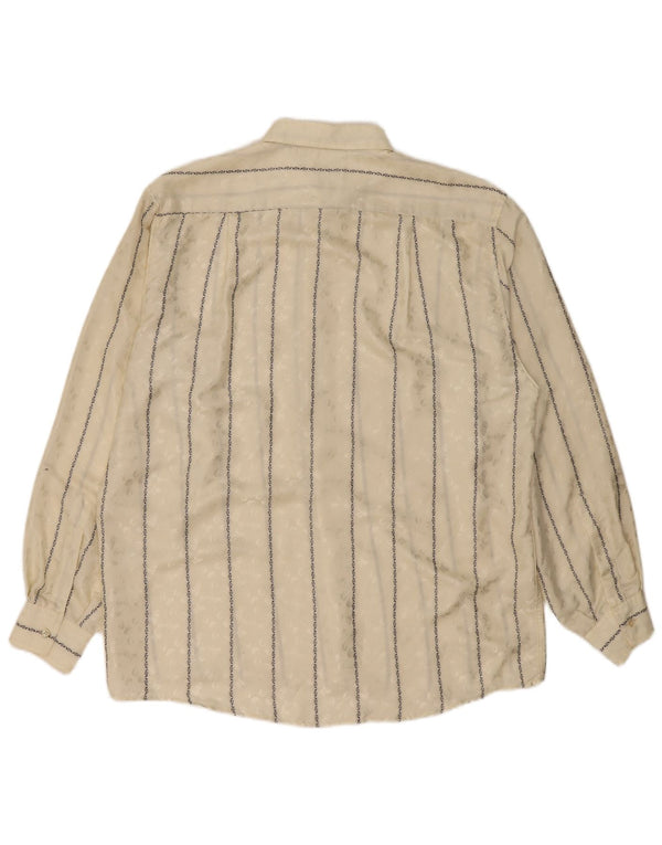 Chemise Homme Vintage Grande Rayée Beige