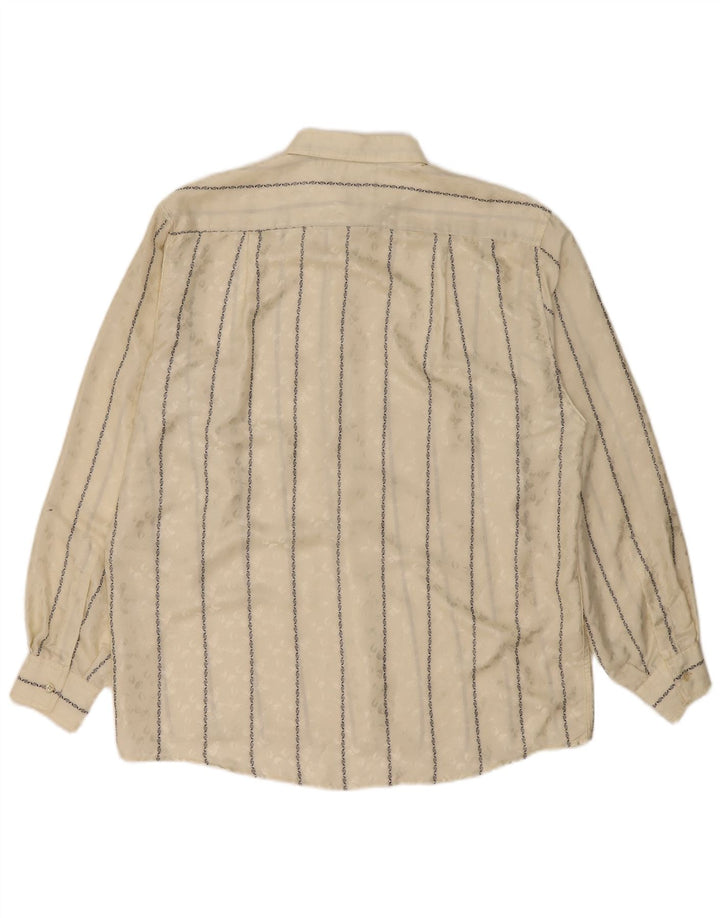 Chemise Homme Vintage Grande Rayée Beige