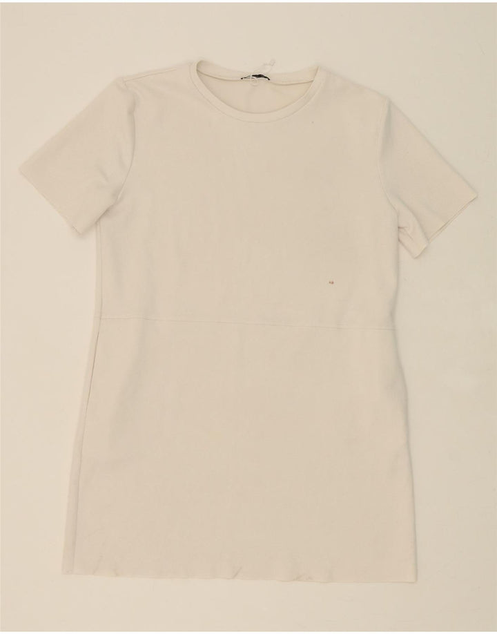 ZARA Womens Shift Dress UK 16 Large White Polyester Vintage Zara and Second-Hand Zara from Messina Hembry 