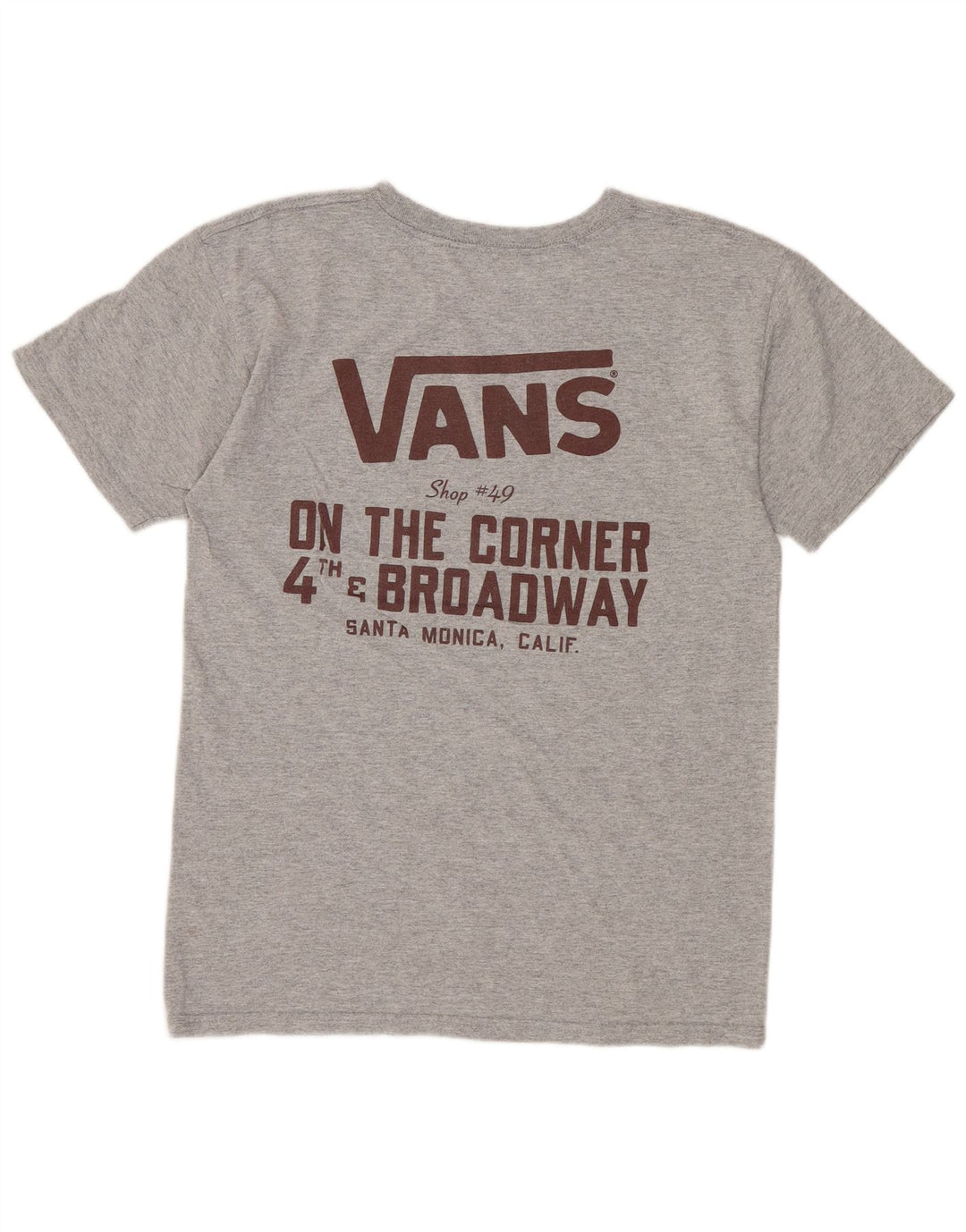 VANS T-shirt graphique pour femme UK 10 Small Gris Coton