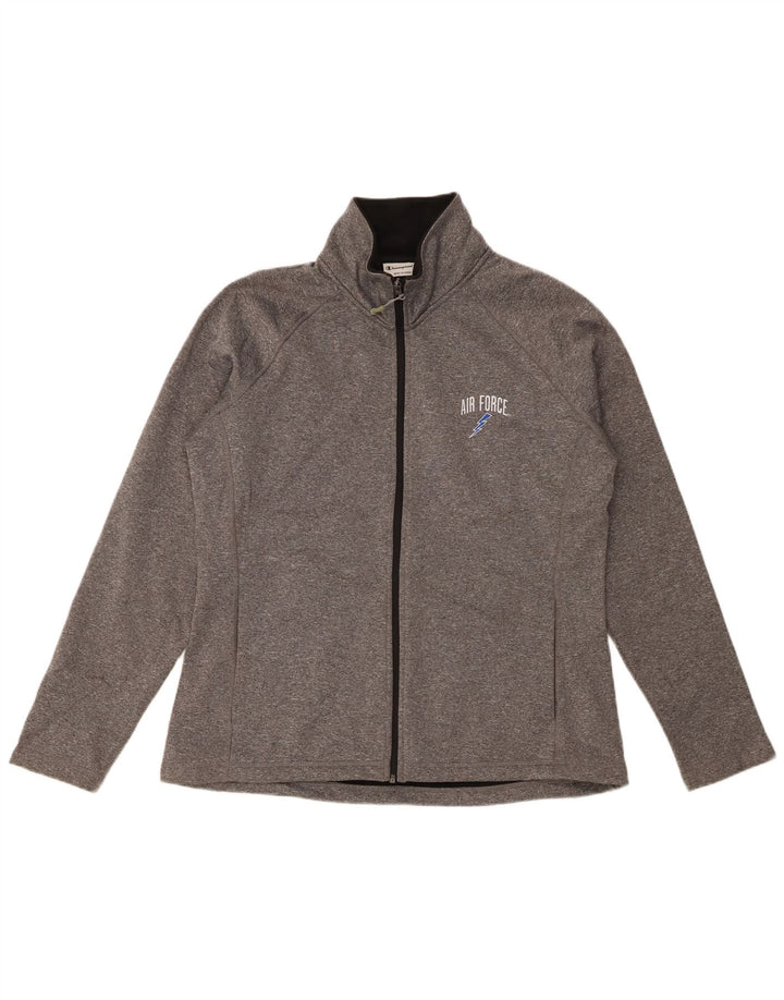 Champion Veste de survêtement pour femme UK 16 Large Gris Moucheté Polyester