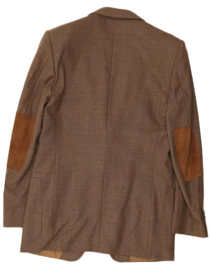 Vittorio Veneto Veste Blazer 2 Boutons Homme IT 48 Laine Marron Moyen