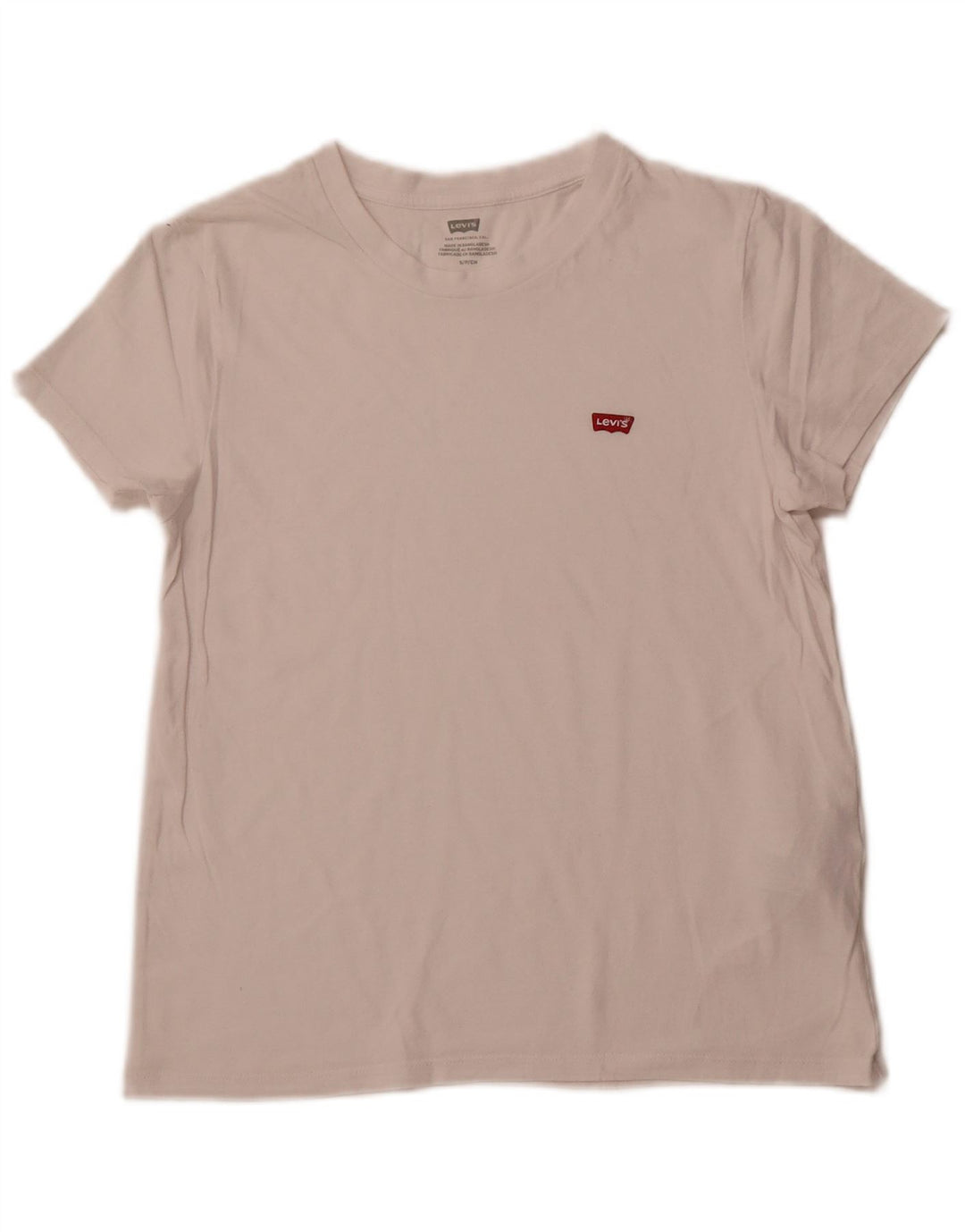 LEVI'S T-Shirt Femme UK 10 Petit Blanc Coton