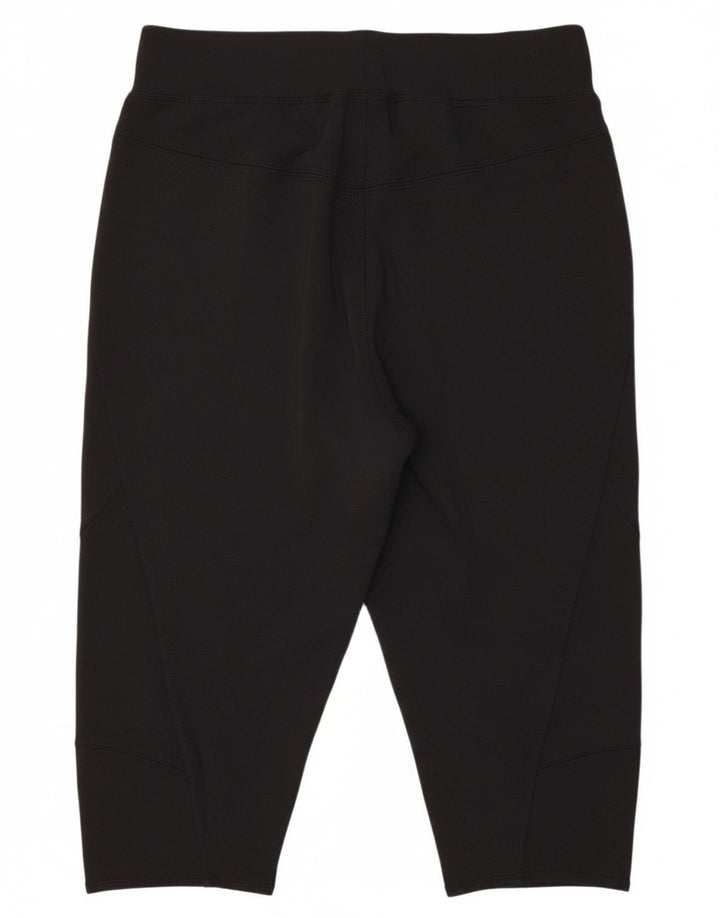 NIKE Womens Capri Tracksuit Trousers UK 8/10 Small  Black Polyester