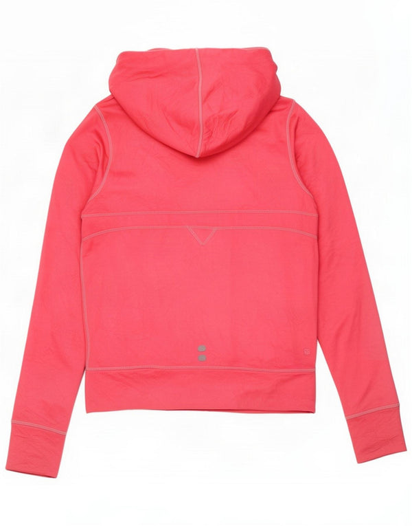Nike Pull à capuche zippé pour femme UK 10/12 Rose moyen Polyester