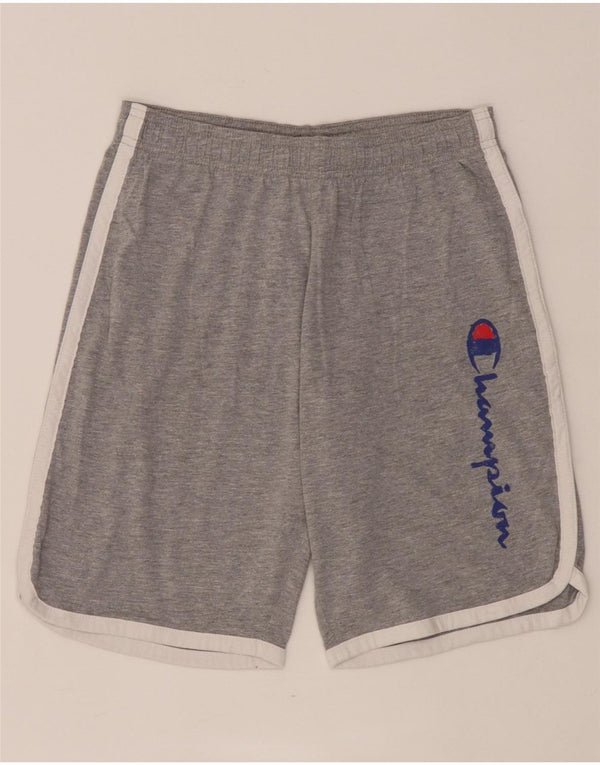 Champion Short de Sport Graphique Fille 11-12 Ans Grand Gris Colorblock