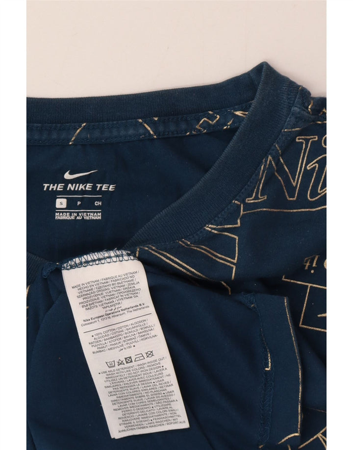 Nike T-shirt graphique pour homme en coton bleu marine Taille S