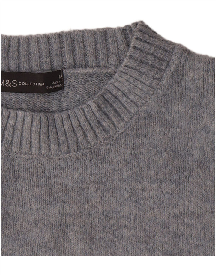 Marks & Spencer Pull surdimensionné à col rond pour femme UK 14 Bleu moyen