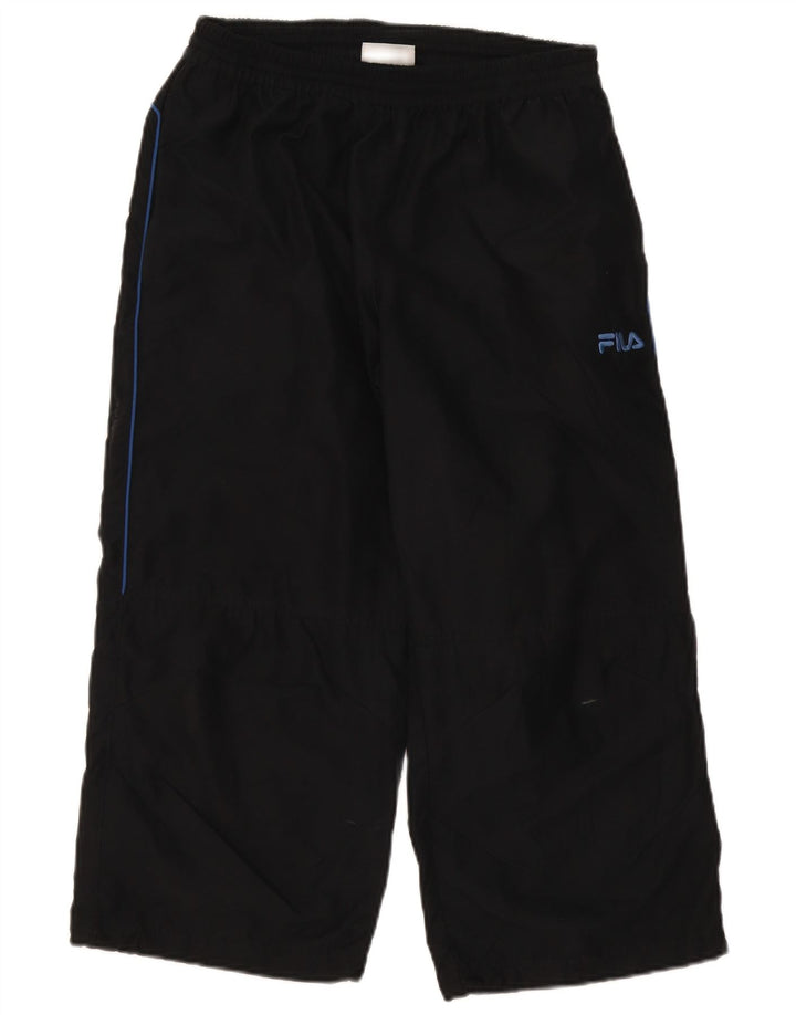 Fila Pantalon de survêtement Capri Femme UK 14 Large Noir Polyester