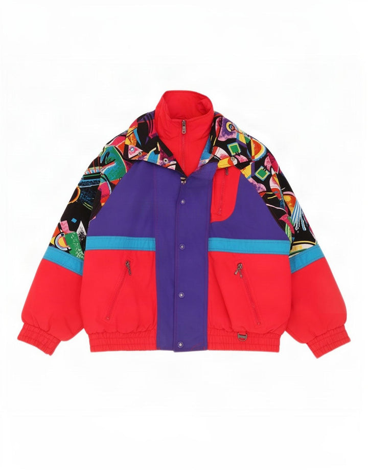 Rodeo Veste de ski pour homme UK 40 Large Nylon géométrique multicolore