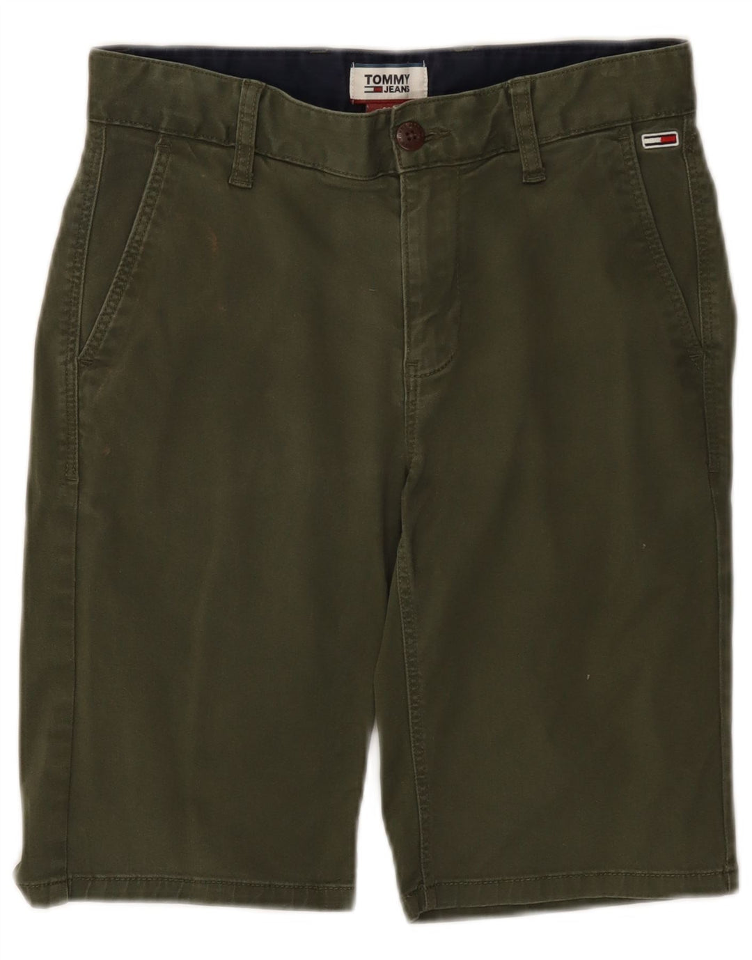 TOMMY HILFIGER Short Chino Femme W28 Coton Kaki Moyen