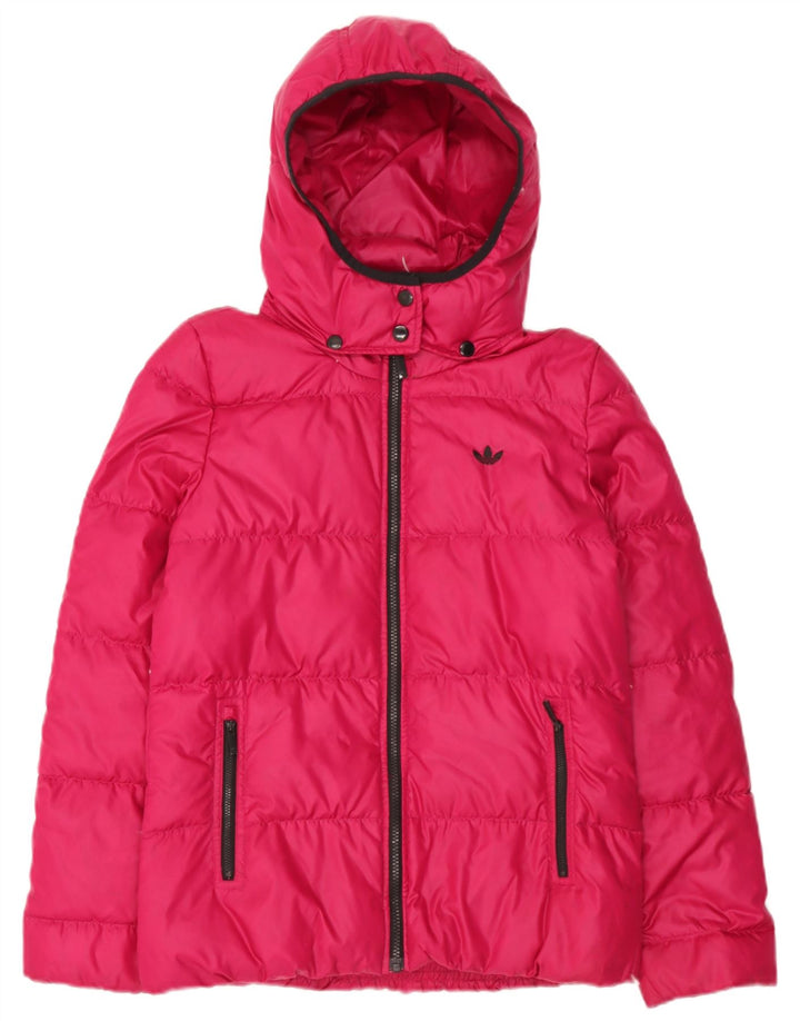Adidas Veste rembourrée à capuche pour femme EU 38 Polyester rose moyen