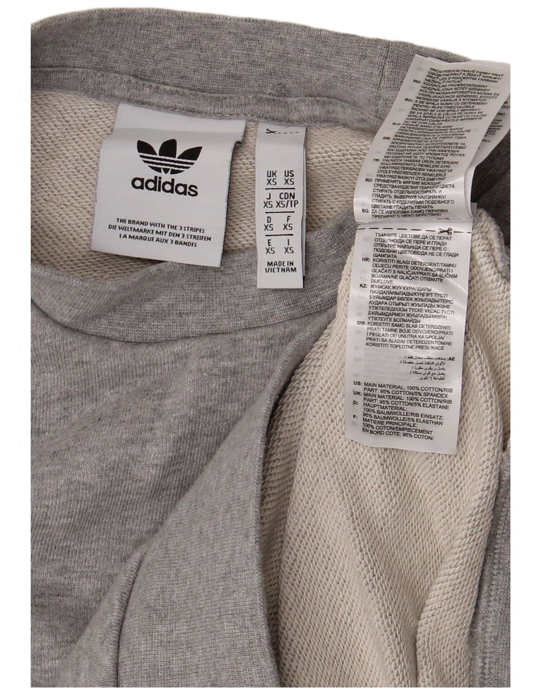ADIDAS Sweat-shirt graphique pour hommes XS Gris Coton