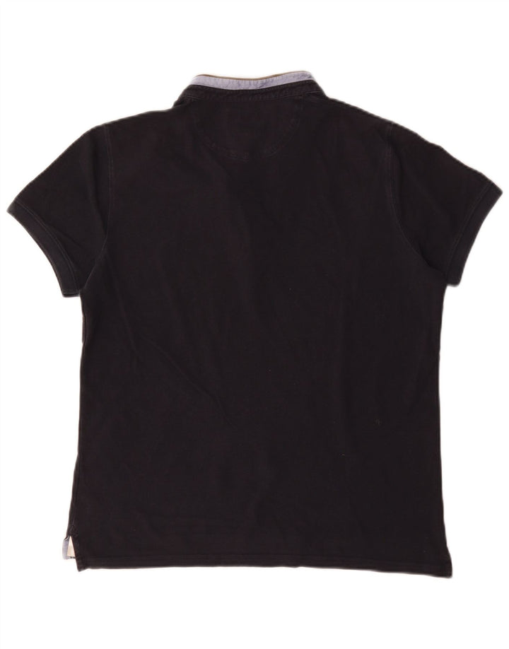 Massimo Dutti Polo Homme Bleu Marine Moyen Colorblock Coton