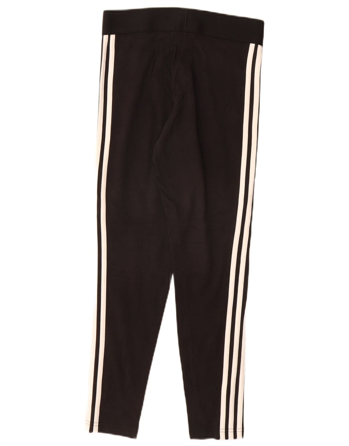 ADIDAS Leggings Femme UK 8/10 Petit Noir Coton
