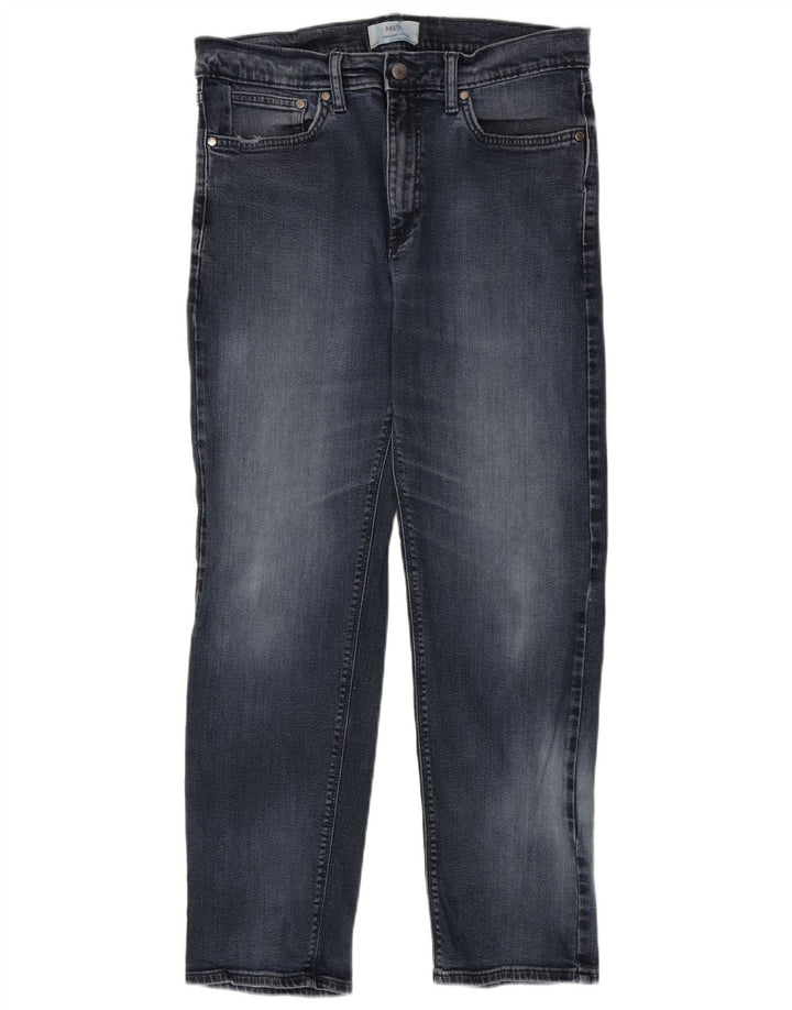 Marks & Spencer Jean droit homme W34 L31 bleu marine coton