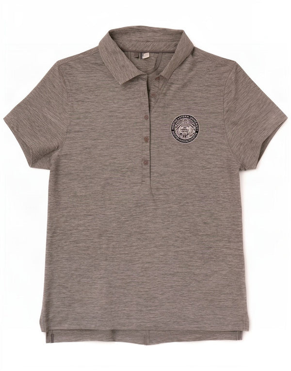 Under Armour Polo Heat Gear pour femme UK 14 Large Gris Moucheté Polyester