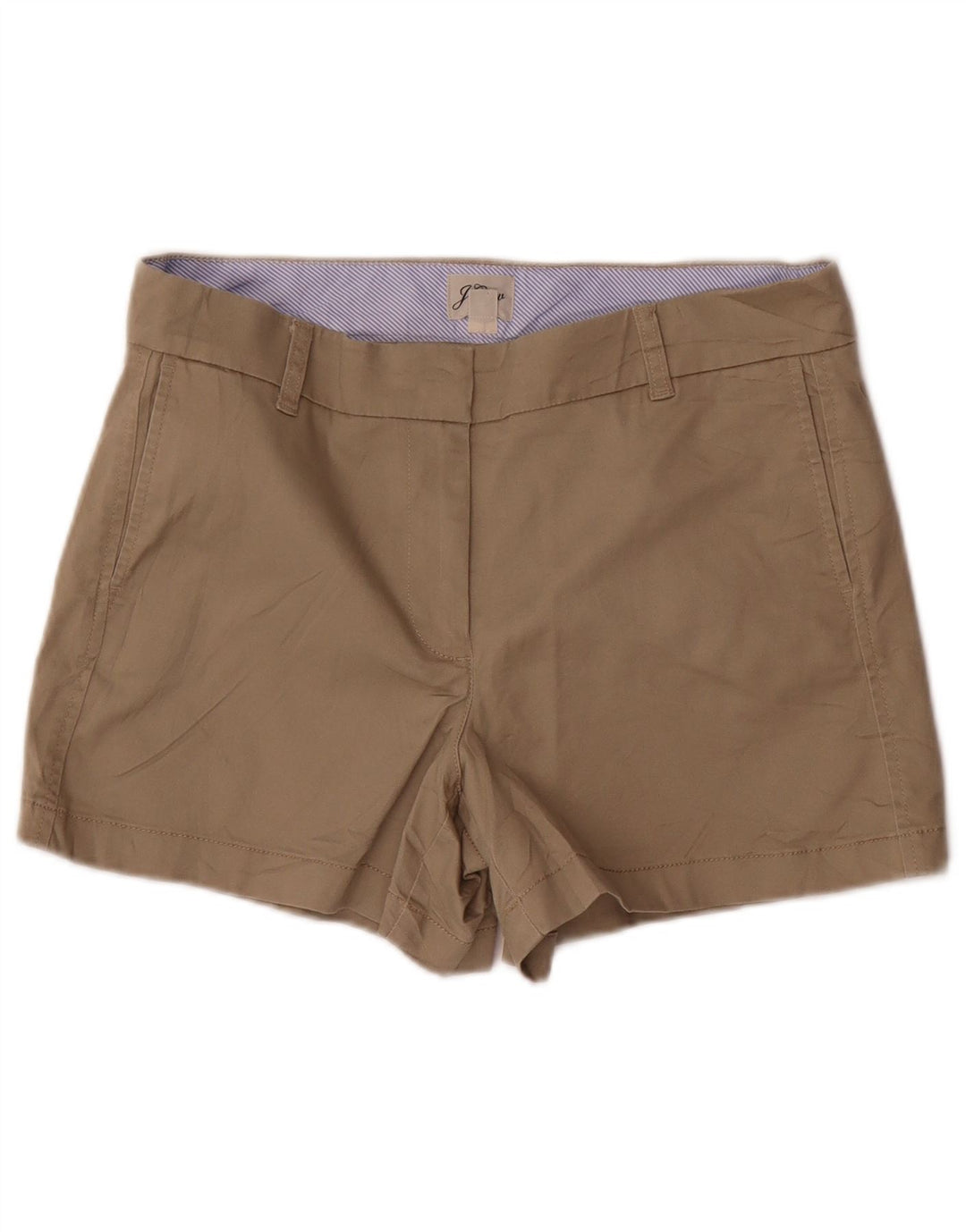 J. CREW Short Chino Femme US 8 Large W32 Coton Beige