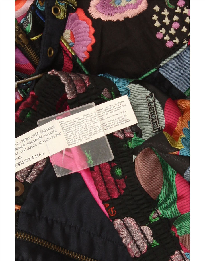 Desigual Veste bomber courte à motif abstrait pour femme EU 46 XL Multicolore