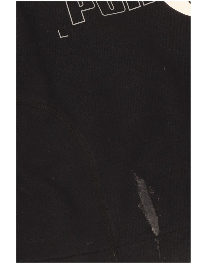 Puma Sweat-shirt court graphique pour femme UK 14 Noir moyen