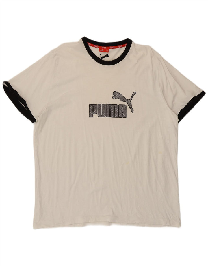 Puma T-shirt graphique pour homme 2XL Blanc