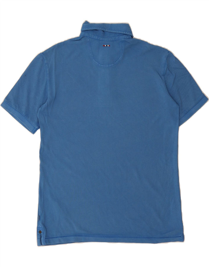 NAPAPIJRI Mens Polo Shirt Medium Blue Cotton Vintage Napapijri and Second-Hand Napapijri from Messina Hembry 