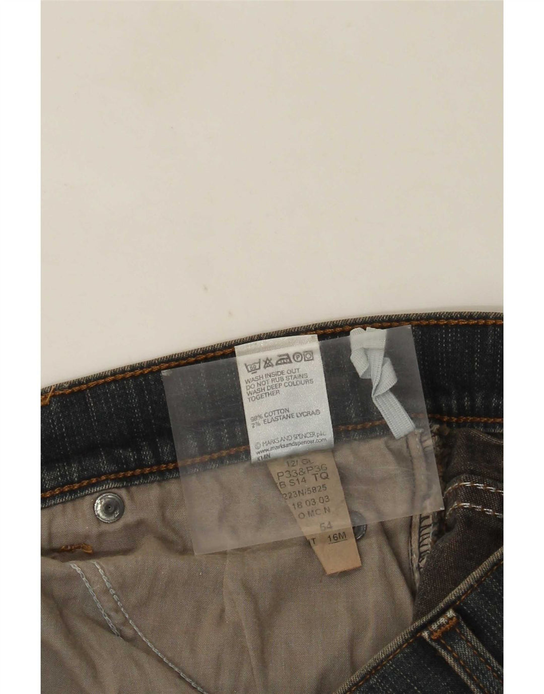 Marks & Spencer Jean bootcut pour femme UK 16 Large W32 L31 Bleu Coton