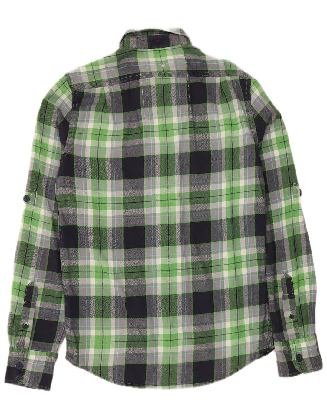 SUPERDRY Chemise Flanelle Homme Petit Carreau Vert Coton