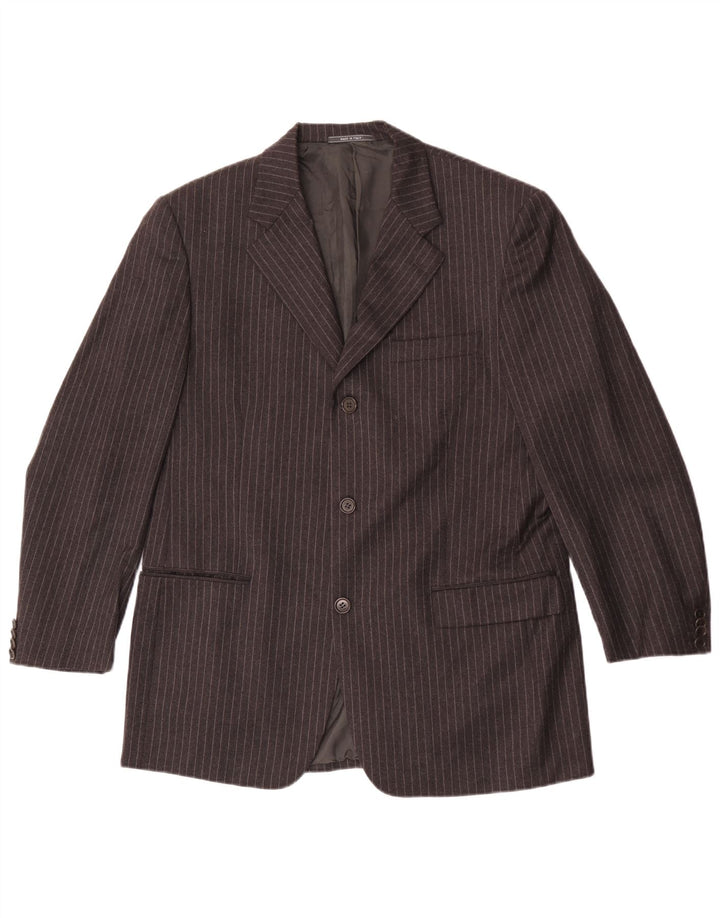 Cerruti 1881 Veste Blazer 3 Boutons Homme IT 52 XL Laine Rayée Grise