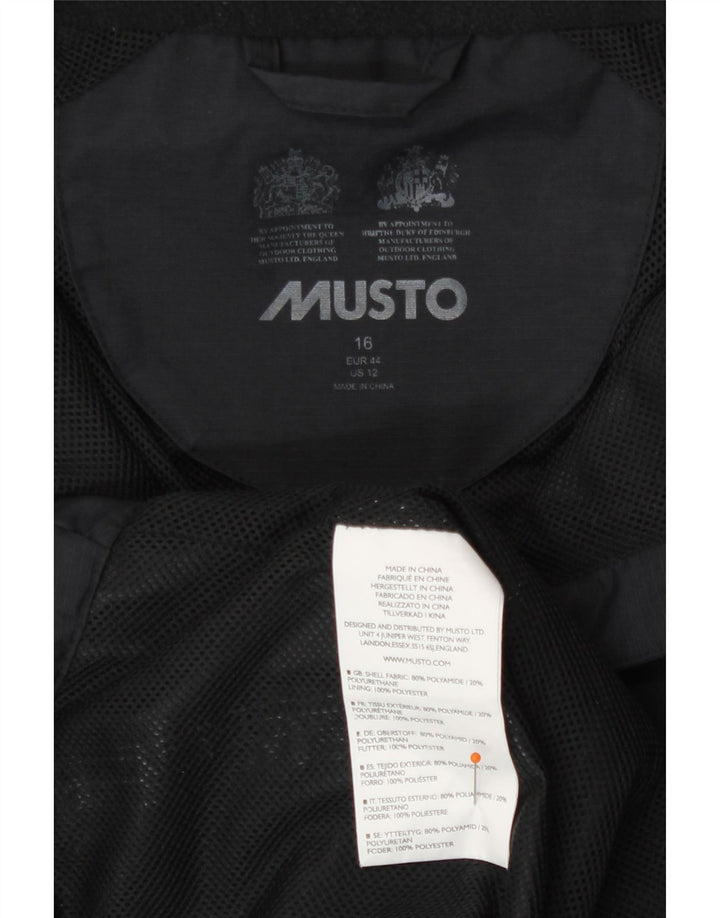 Musto Veste de Pluie Femme UK 16 Large Noir Polyamide