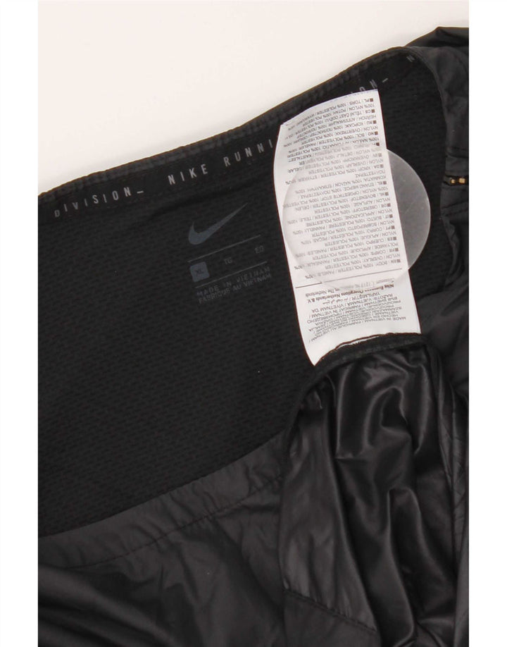 Nike Haut de survêtement de course à pied pour femme UK 18 XL Noir Polyester