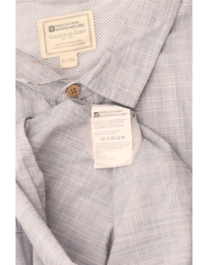 Mountain Warehouse Chemise à manches courtes pour homme XL en coton bleu
