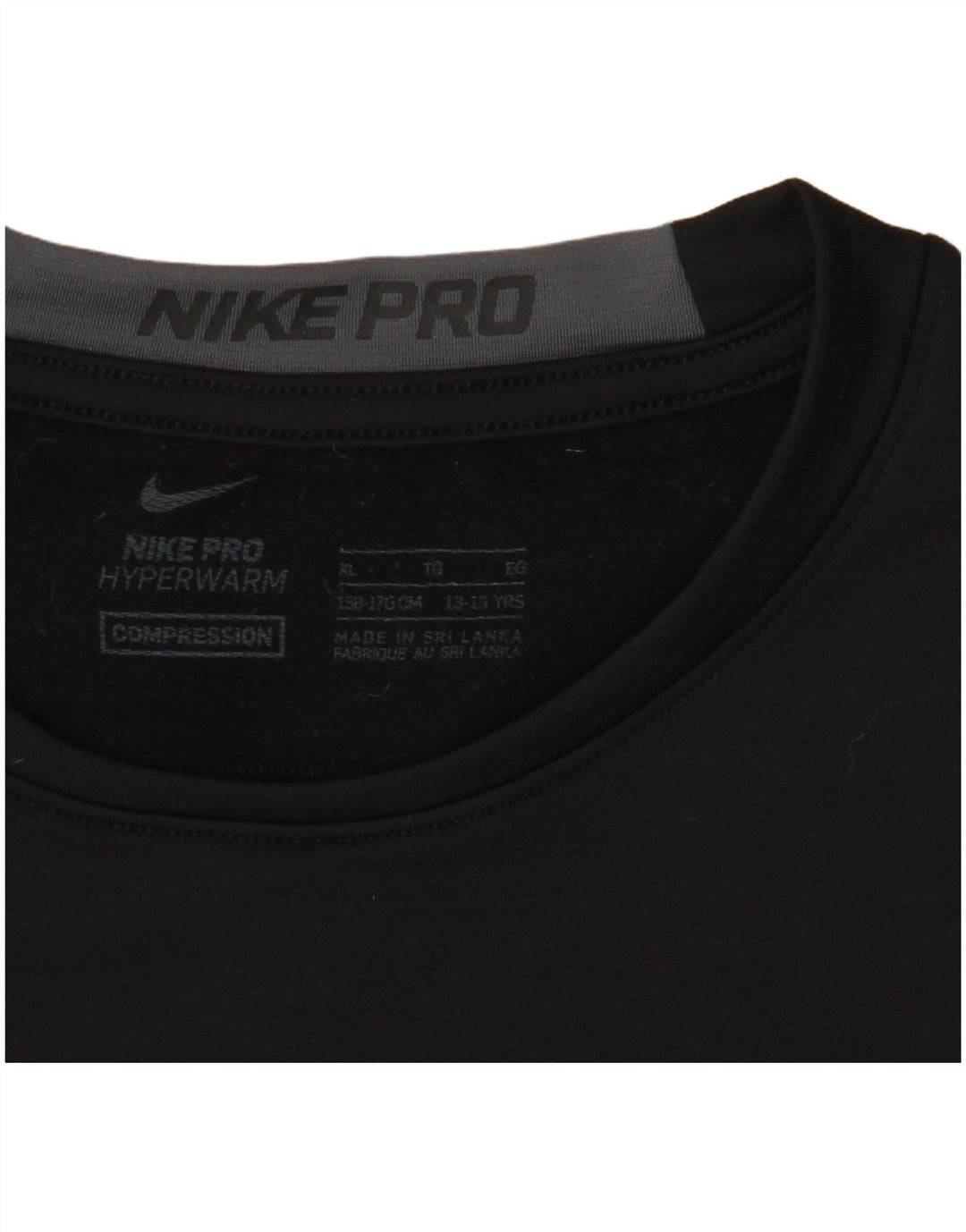 Nike Garçon Graphique Haut Manches Longues 13-14 ans XL Noir