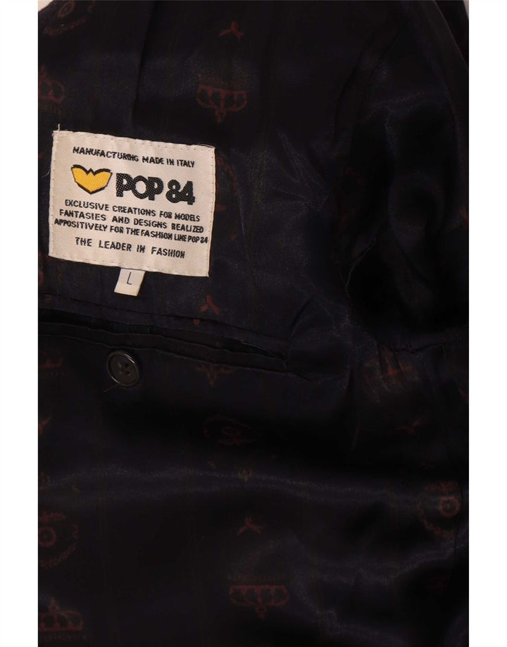 POP 84 Veste blazer à 2 boutons pour homme UK 40 Large Noir