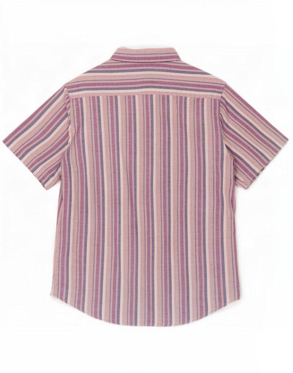 Americanino Chemise à manches courtes pour homme XL en lin rayé violet