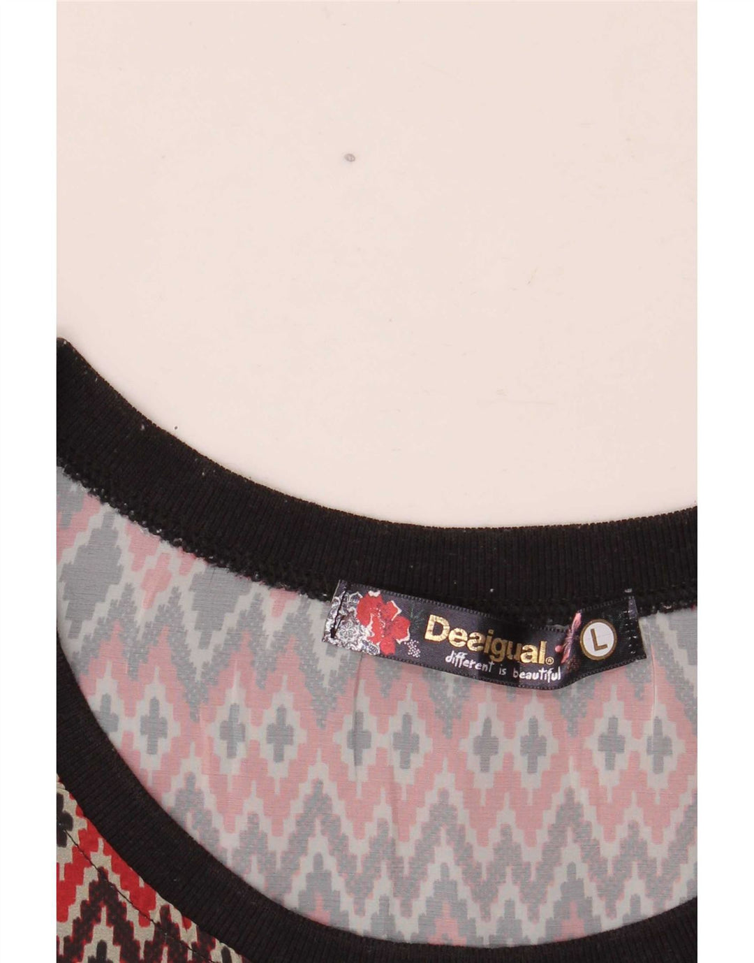 Desigual Femme Débardeur UK 14 Large Multicolore Géométrique