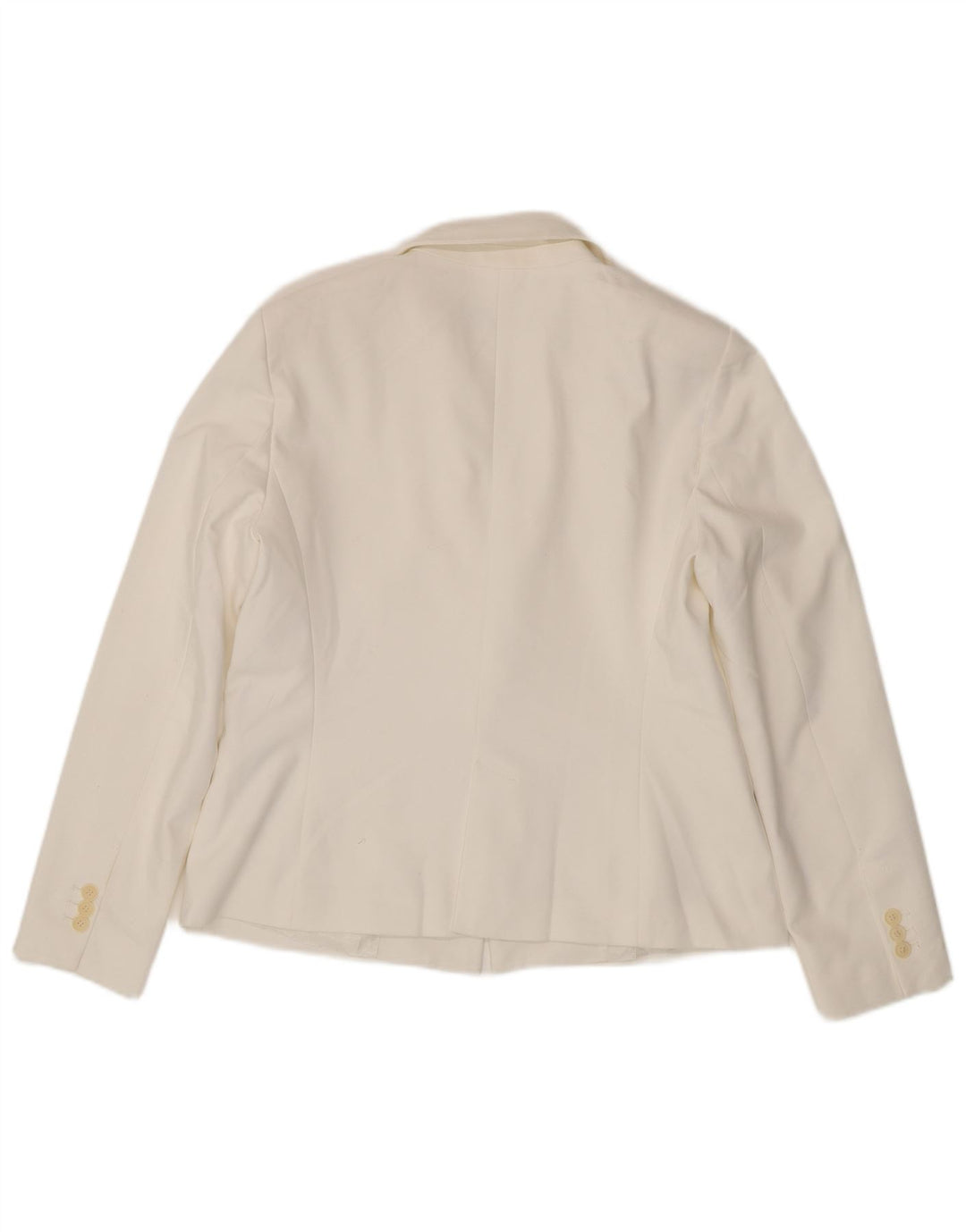 ZARA Femme 1 Bouton Blazer Veste UK 18 XL Blanc Polyester