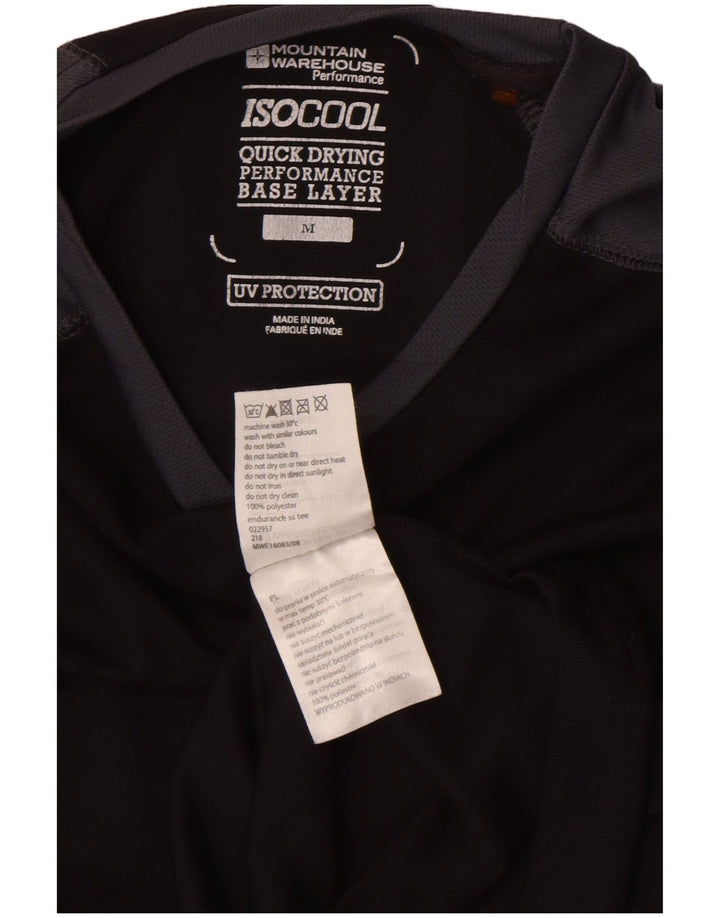 Mountain Warehouse T-Shirt IsoCool Homme Noir Moyen Colorblock