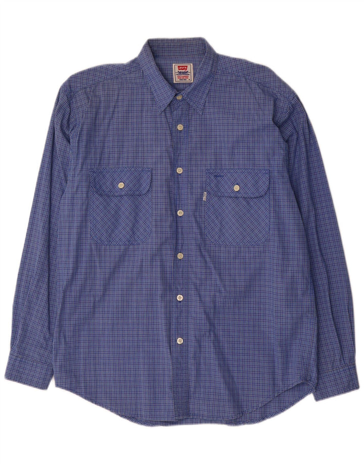 Levi's Chemise Homme Bleu Moyen Carreaux Coton