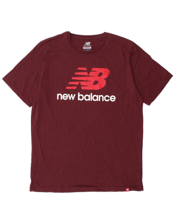New Balance T-Shirt Graphique Top XL Homme Bordeaux