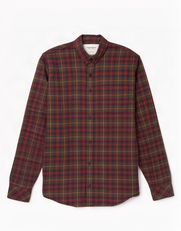Carhartt Chemise en flanelle pour homme XL en coton à carreaux vert