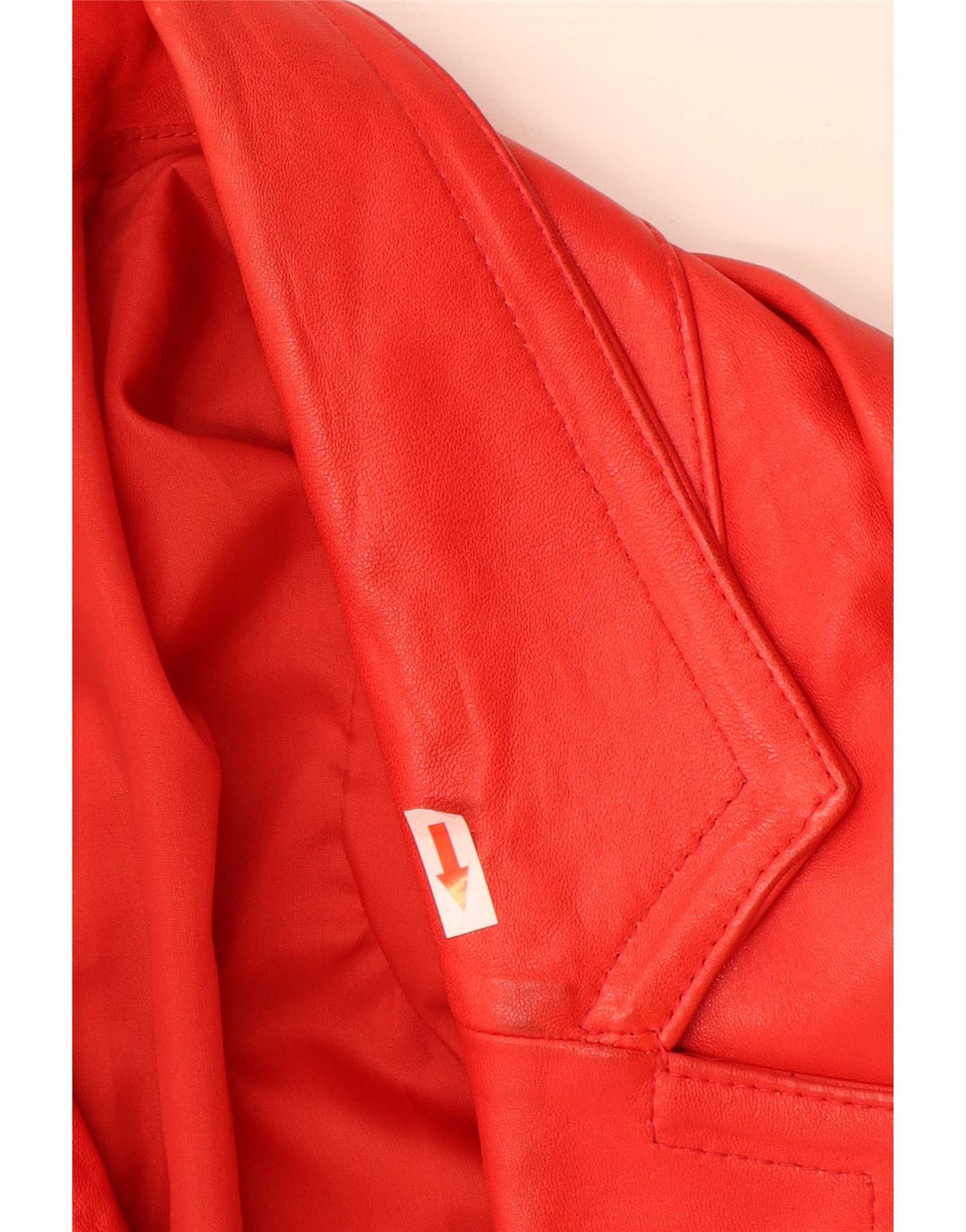manteau en cuir surdimensionné femme vintage UK 18 XL Rouge