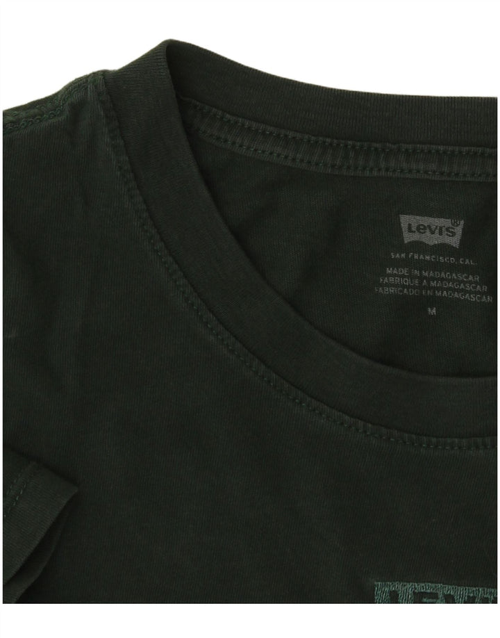 Levi's Tee-Shirt Crop Femme UK 14 Vert Moyen