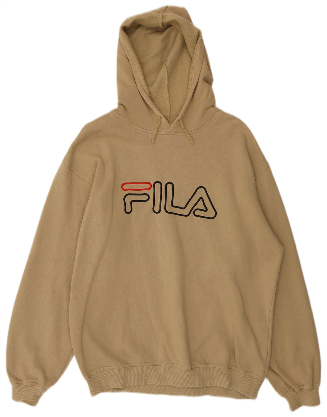 FILA Pull à capuche graphique pour hommes, grand Beige